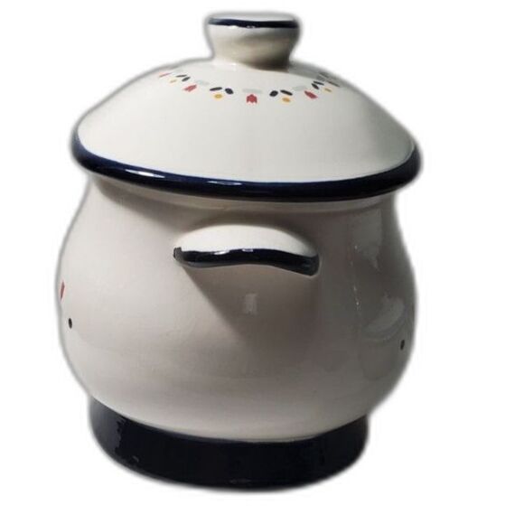 Country Borders by Sango Ceramic Soup Tureen or Gravy Boat with a lid ~Vintage~ - Picture 4 of 8